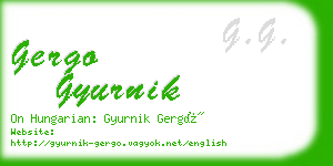 gergo gyurnik business card
